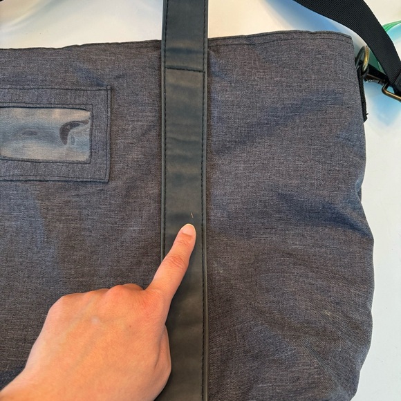 NFL Super Bowl 50 Travel Computer Bag Grey Yellow Denver Broncos Panthers - Picture 13 of 14